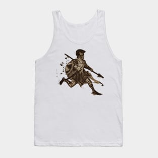 Spartan soldier (design) freehand drawing with filters. Tank Top